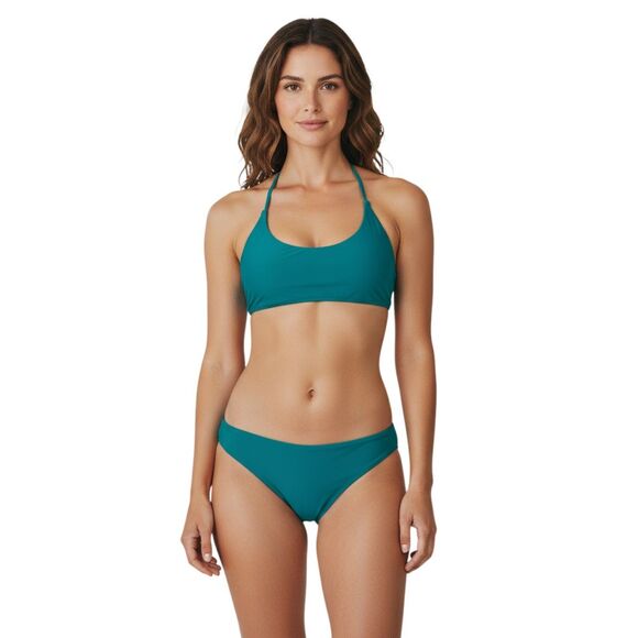 Zaful High Cut Bralette Bikini in Peacock Blue - Picture 1 of 8